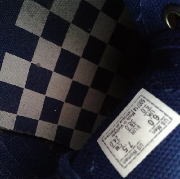 Vans Authentic Harry Potter Ravenclaw BLUE GREY checker-board women's sz 7.5 - Picture 7 of 8